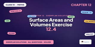 NCERT Exemplar Class 10 Maths Chapter 12 Exercise 12.4 Solutions 2026-27