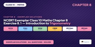 NCERT Exemplar Class 10 Maths Chapter 8 Exercise 8.1 Solutions