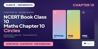 NCERT Book Class 10 Maths Chapter 10 Circles