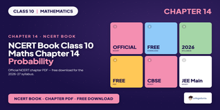 NCERT Book Class 10 Maths Chapter 14 Probability PDF