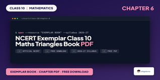 NCERT Exemplar Class 10 Maths Triangles Book PDF