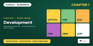NCERT Class 10 Economics Chapter 1 Development Book PDF