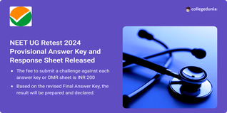 NEET UG Retest 2024 Provisional Answer Key and Response Sheet Released; Check Direct Link Here