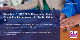 Karnataka PGCET 2024 Registration Open @cetonline.karnataka.gov.in; Apply till June 17
