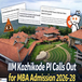 IIM Kozhikode Sends PI Call Emails for MBA Admission 2026–28; Interviews from February