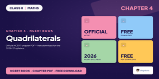 Quadrilaterals Class 8 Maths NCERT Book PDF