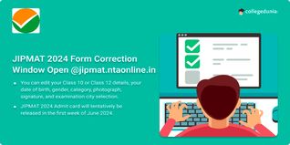 JIPMAT 2024 Form Correction Window Open till May 01, Exam on June 06