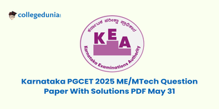 Karnataka PGCET M.E./M.Tech 2025 Question Paper(Available): Download Solution With Answer Key