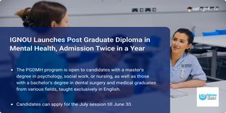 IGNOU Launches Post Graduate Diploma in Mental Health, Admission Twice in a Year