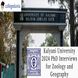 Kalyani University 2024 PhD Interviews for Zoology and Geography; Check Details