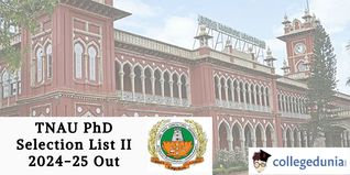 TNAU PhD Selection List II 2024-25 Out; Check Direct Link Here