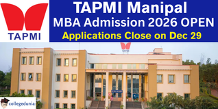 TAPMI Manipal Begins Admissions for MBA Batch 2026–28; Applications Close on December 29