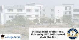 Madhyanchal Professional University PhD 2025 Second Merit List Out