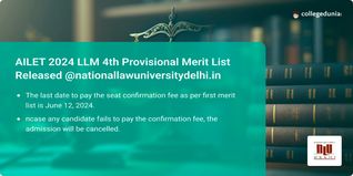 AILET 2024 LLM 4th Provisional Merit List Out @nationallawuniversitydelhi.in; Get Direct Link Here