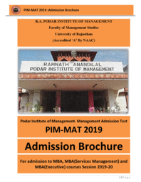 MBA/PGDM - Brochure
