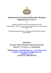 BE/B.Tech - Brochure