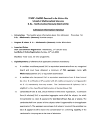 B.Sc - Brochure