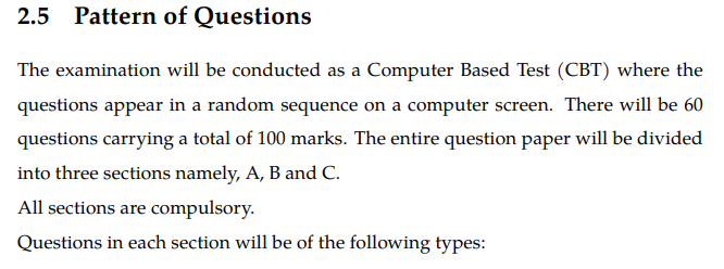 IIT JAM Exam Pattern 2027: Overview