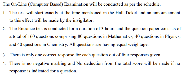 AP EAMCET Exam Pattern for Engineering 2027