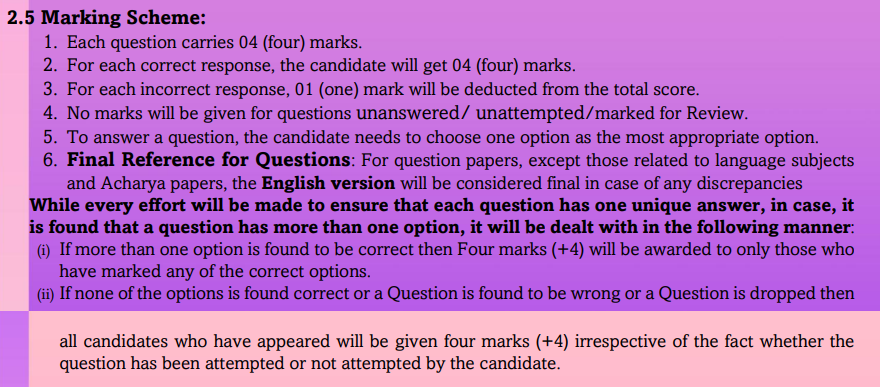 DU B.Ed Exam Pattern 2027 Marking Scheme
