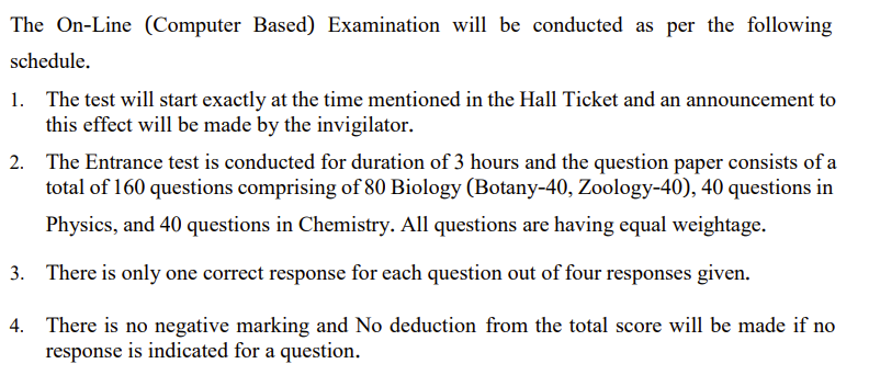 AP EAMCET Exam Pattern BiPC 2027