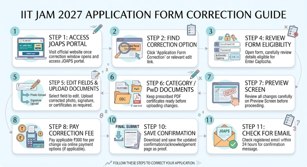 How to Edit the IIT JAM Application Form 2027?