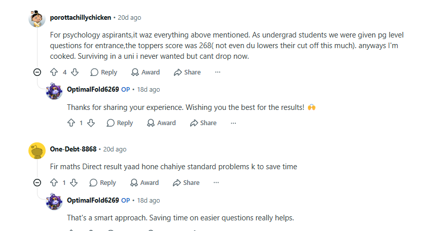 CUET PG Exam Pattern 2027: Reddit Discussion