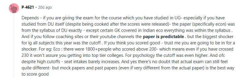 CUET PG Exam Pattern 2027: Reddit Discussion
