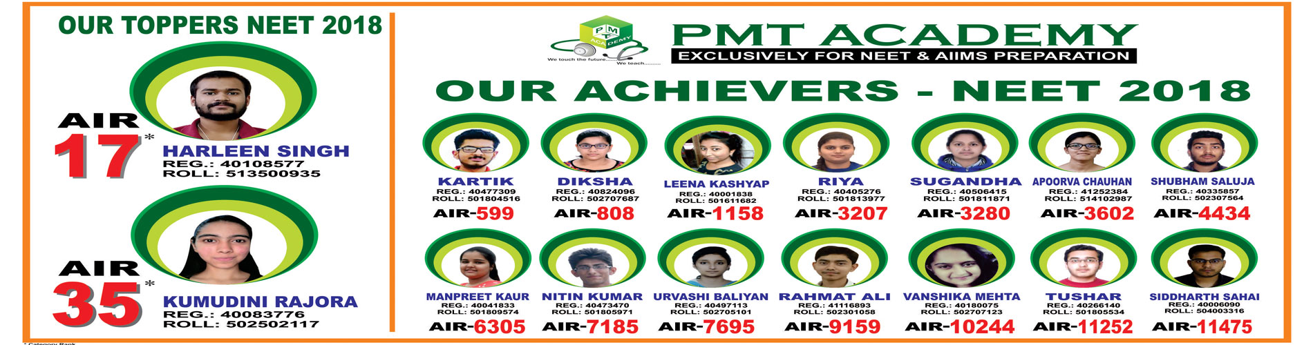 PMT NEET TOPPERS 2018 photo 1